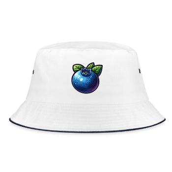 Blueberry fruit Fantaisie Royale - Bucket Hat - white/navy - Front