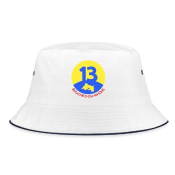 13 Bouches-du-Rhône - Bucket Hat - white/navy - Front