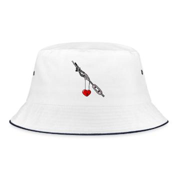 1404_hartje - Bucket Hat - white/navy - Front