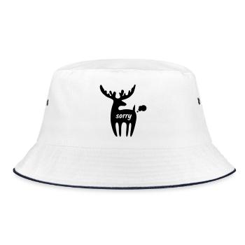 Pupsendes Rentier - Bucket Hat - Weiß/Navy - Vorne