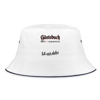 Guestbook 33rd Birthday – I Was There Shirt - Bucket Hat - white/navy - Front