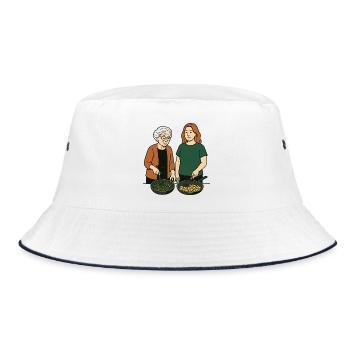 Grandma Karin - Bucket Hat - white/navy - Front