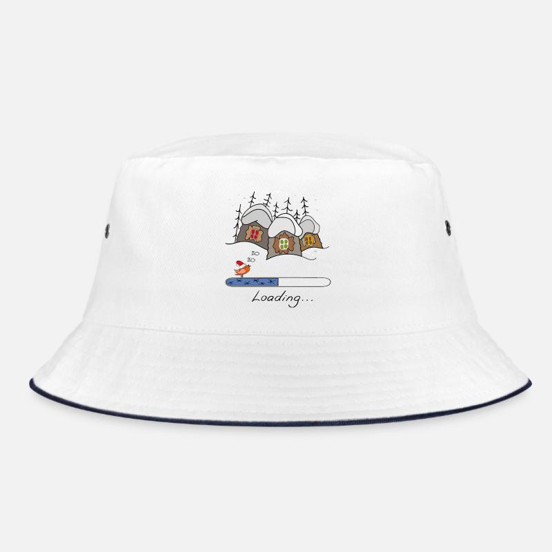 Weihnachtszeit Loading - Bucket Hat - Weiß/Navy