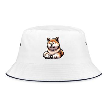 Akita Akita propriétaire Akitas Akita amoureux Akitafan - Bob - blanc/marine - Devant