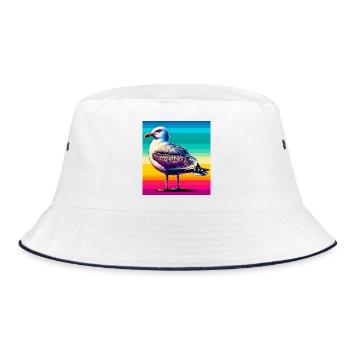 gull - Bucket Hat - white/navy - Front