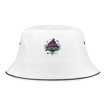 Happy Halloween Haunted House - Bucket Hat - white/navy - Front