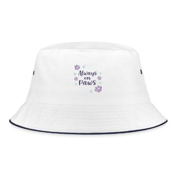 Always on Paws Empreintes violet - Bob - blanc/marine - Devant