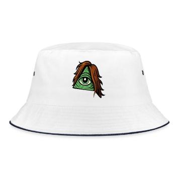Haariminati – Das haarigste Geheimnis - Bucket Hat - Weiß/Navy - Vorne