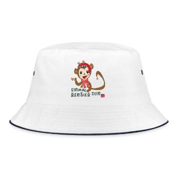 Rentier Weihnachtsspaß - Bucket Hat - Weiß/Navy - Vorne