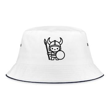 warrior - Bucket Hat - white/navy - Front