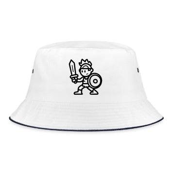 warrior - Bucket Hat - white/navy - Front