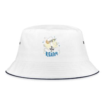 No Thoughts Just Rigatoni- Funny Retro Foddie - Bucket Hat - white/navy - Front