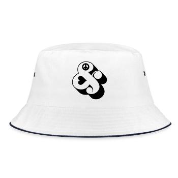 Dampersand & – Funky Swag Paix et Symbole Design - Bob - blanc/marine - Devant