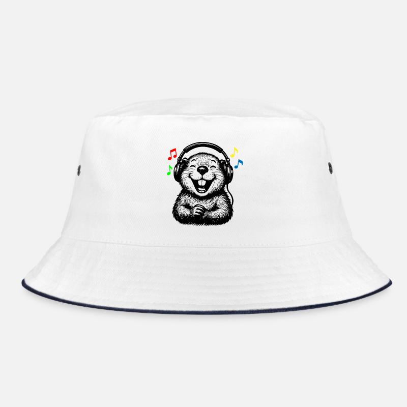 Happy Beaver avec casque Biber DJ Design Bob
