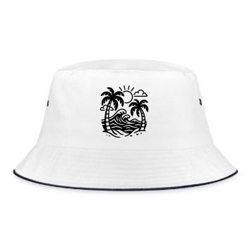 Holiday - Bucket Hat - white/navy - Front