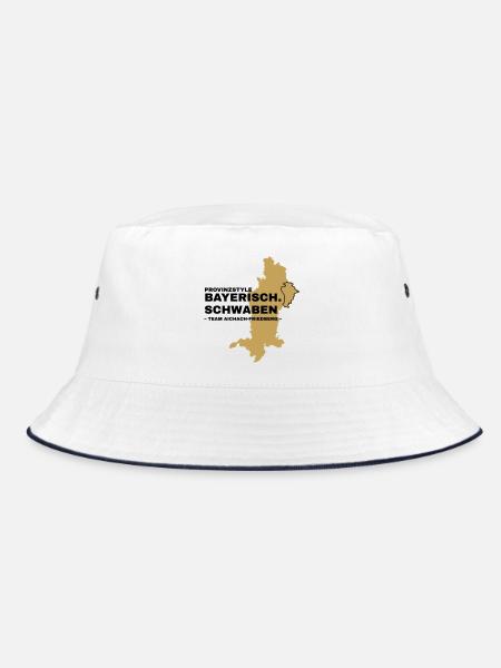 Swabia | AICHACH-FRIEDBERG - Bucket Hat - white/navy - Front