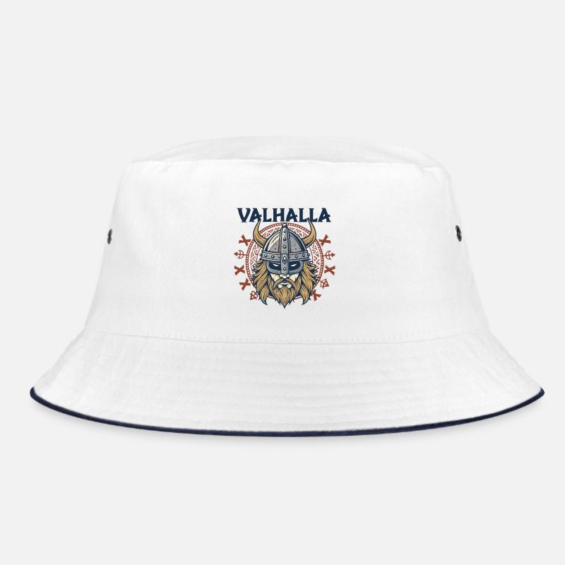 Walhalla Wikinger Helm Illustration Bucket Hat