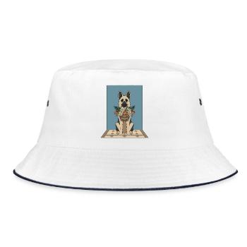Corbeille de fleurs chien : Berger allemand - Bob - blanc/marine - Devant