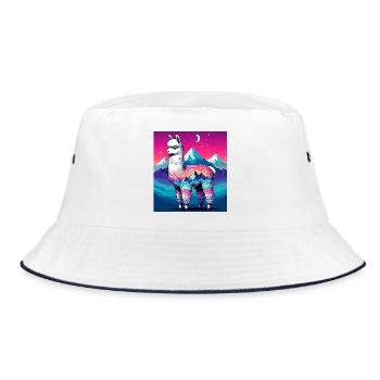 Alpaca - Bucket Hat - white/navy - Front