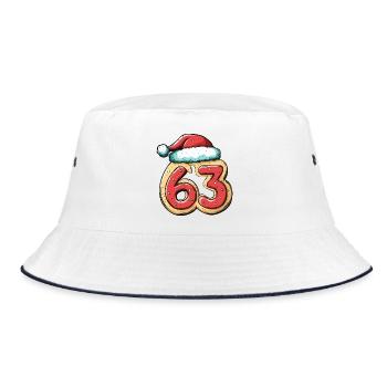63 Number Biscuit Christmas - Bucket Hat - white/navy - Front