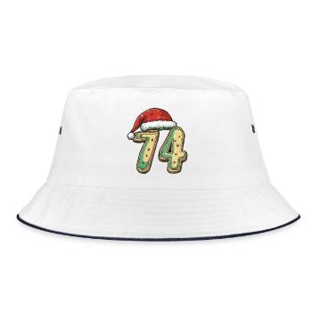 74 Number Cookie Christmas - Bucket Hat - white/navy - Front