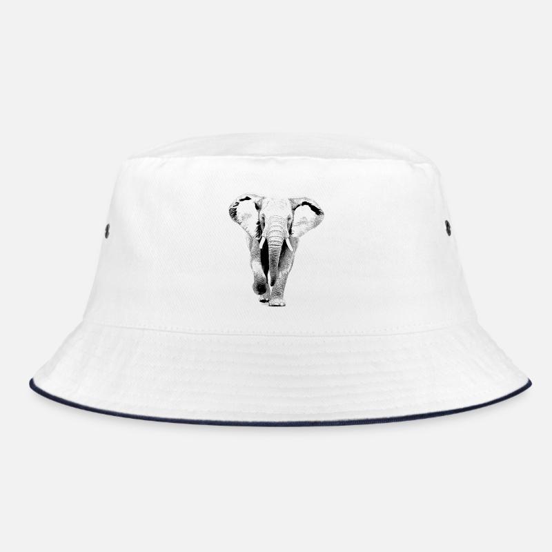 Éléphant - Bob - blanc/marine