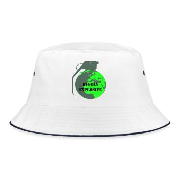 Explosive Earth - Bucket Hat - white/navy - Front