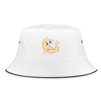 Chat Lunaire Rêveur - Bob - blanc/marine - Devant