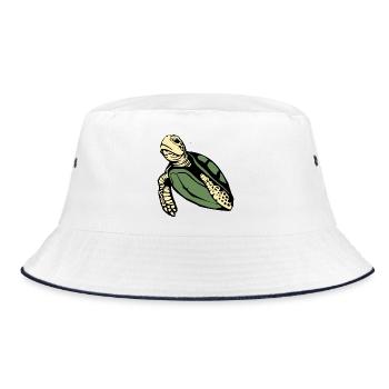Turtle Turtles - Bucket Hat - white/navy - Front