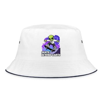 Skateur extraterrestre au-delà de la Terre - Bob - blanc/marine - Devant