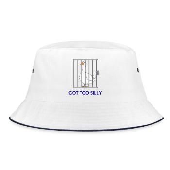 Goose – Wurde zu albern - Bucket Hat - Weiß/Navy - Vorne