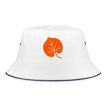 Linden Blatt - Bucket Hat - Weiß/Navy - Vorne