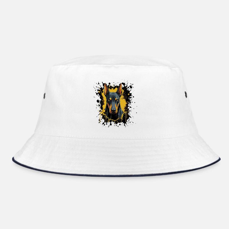 Doberman Splash Art Bucket Hat