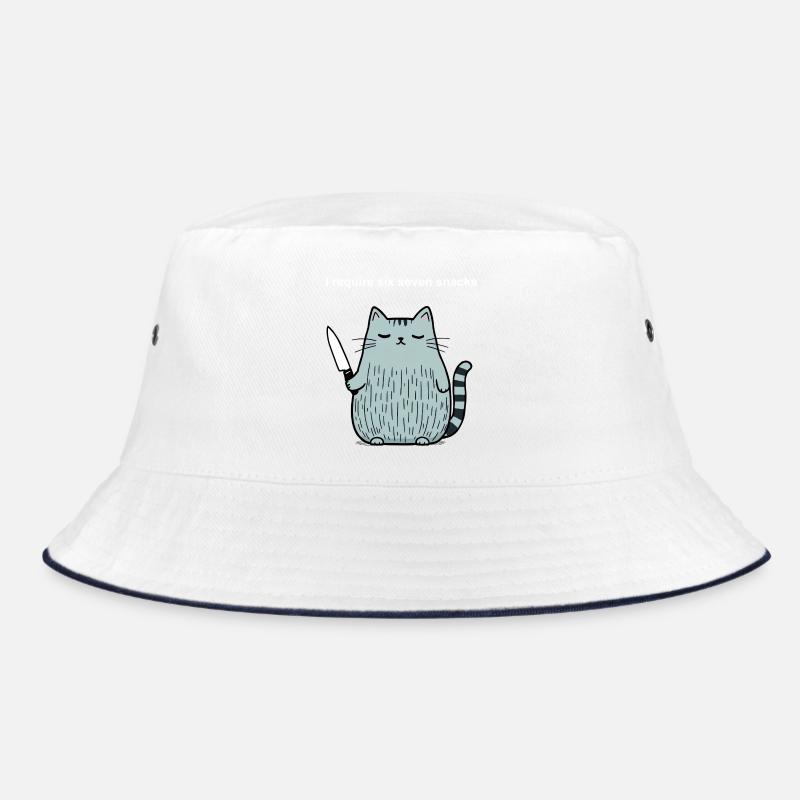 6-7 Internet Meme 6 7 Snack Katze Bucket Hat