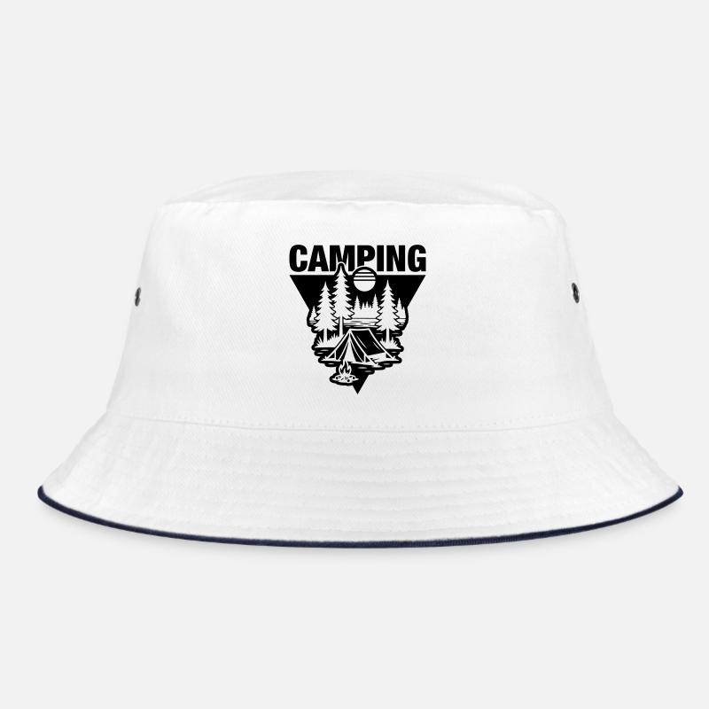 Zelt Camping Symbol Natur Bucket Hat
