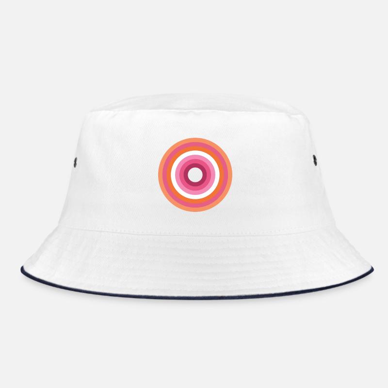 Palette Concentric Ring Lesbienne LGBTQ - Bob - blanc/marine
