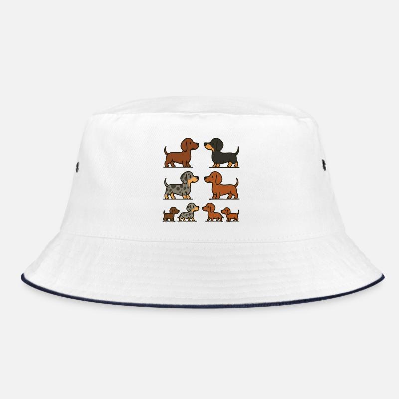 Dachshund Quartet Illustrationspaket Bucket Hat