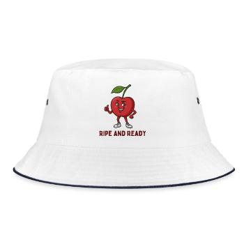 Cherry ripe and ready - Bucket Hat - white/navy - Front