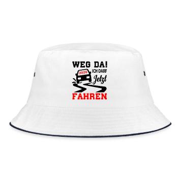Driving License 2026 Driving Test Driving License Test - Bucket Hat - white/navy - Front