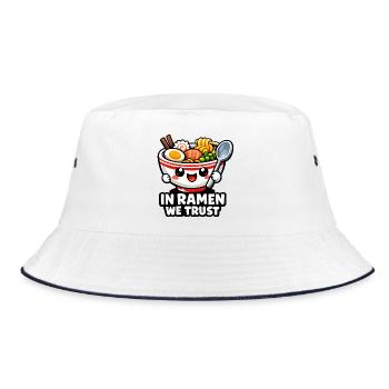 Nouilles ramen kawaii - Bob - blanc/marine - Devant