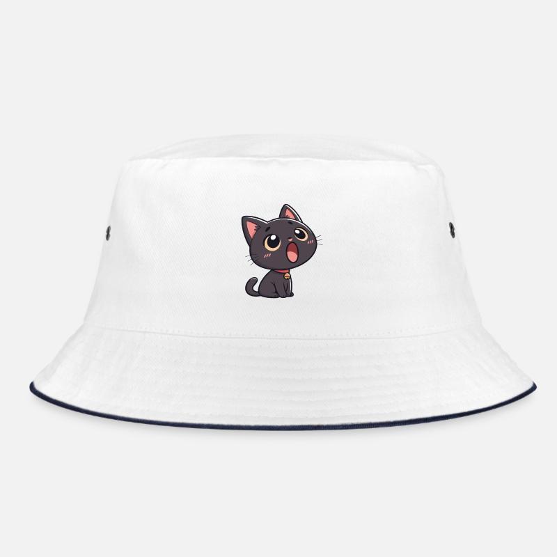 Black Cat in awe Bucket Hat