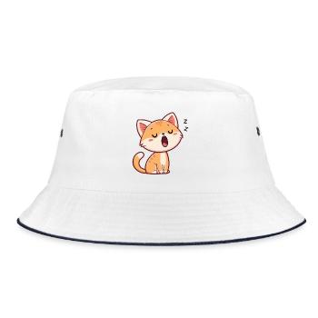 Chaton endormi pastel - Bob - blanc/marine - Devant