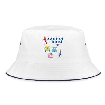  ABC  Schuldkind 2026 - Bucket Hat - Weiß/Navy - Vorne