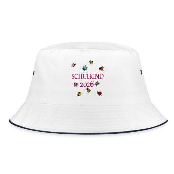 stolzes Schulkind - Bucket Hat - Weiß/Navy - Vorne