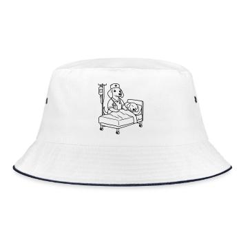 klinik hunde krankenpflege dog edition - Bucket Hat - Weiß/Navy - Vorne