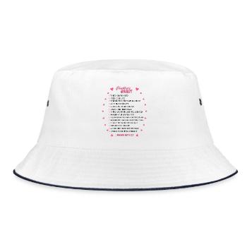 Bridal Checklist Pink - Bucket Hat - white/navy - Front