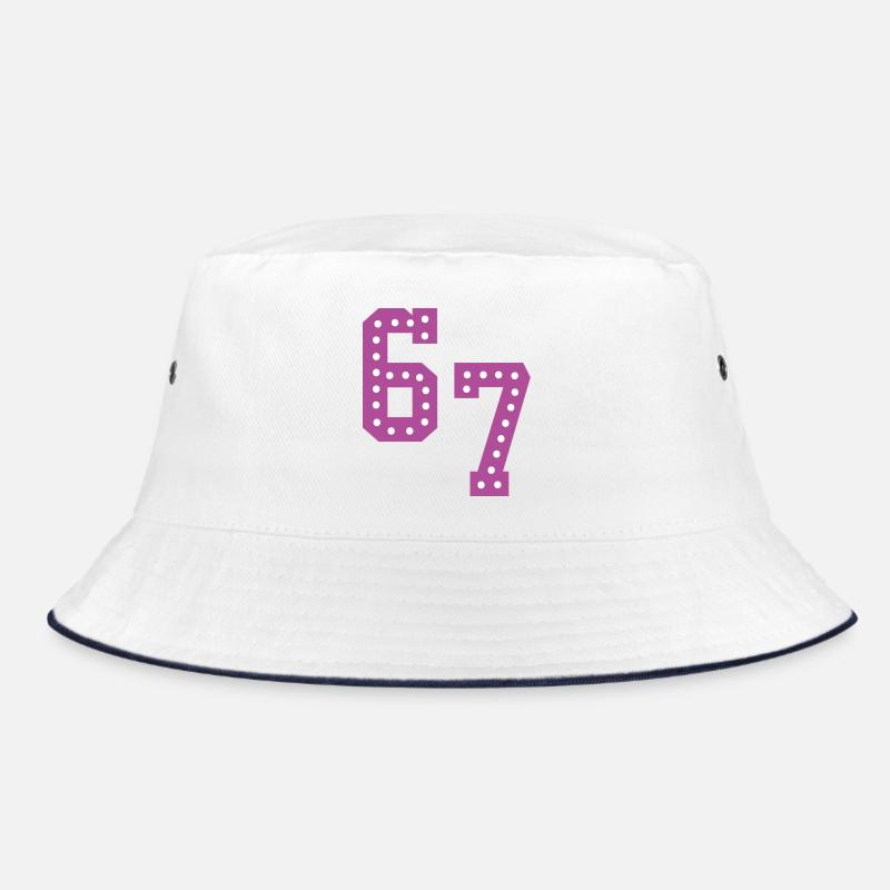 6 7 – Trendiges, minimalistisches Textdesign, Bucket Hat