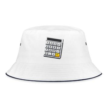 Carnival Costume Calculator Math Teacher - Bucket Hat - white/navy - Front