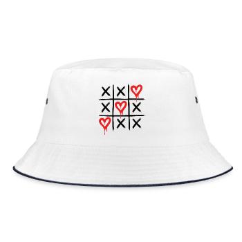 Graffiti Hearts – Dripping Love Street Art - Bucket Hat - white/navy - Front