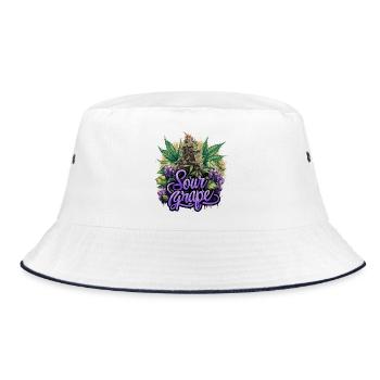 Sour Grape - Bucket Hat - Weiß/Navy - Vorne